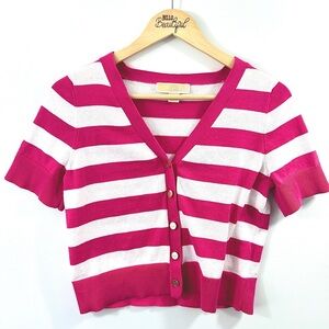 Michael Kors Pink and White Striped Women's Top